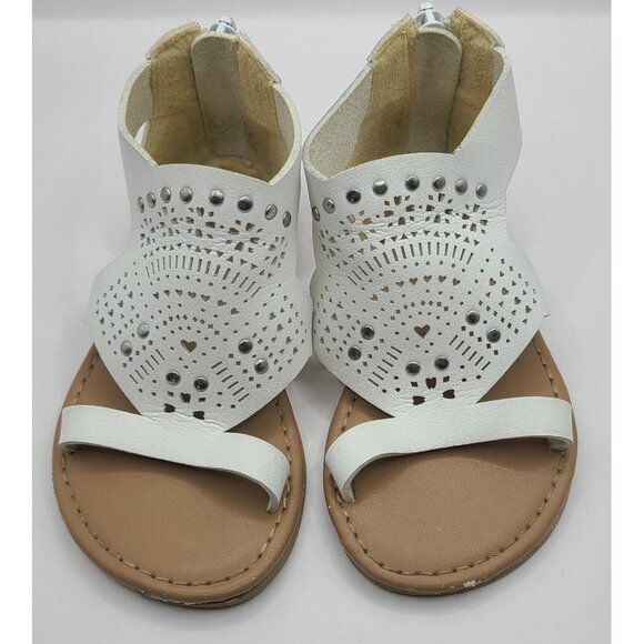 Pipper Other - Piper Girl Shoes Size 8 Sandel Gladiator Cut Out Flat Zipper Used